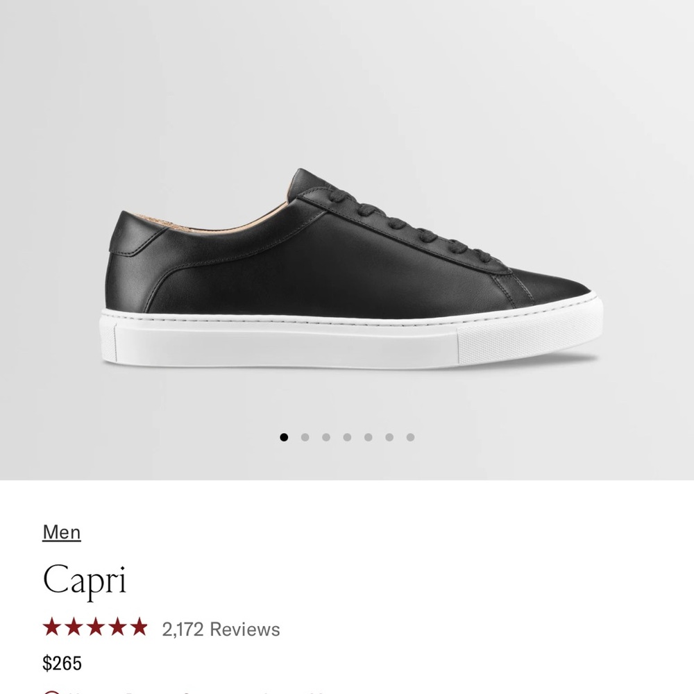 KOIO Black Leather Men's Sneakers (New)